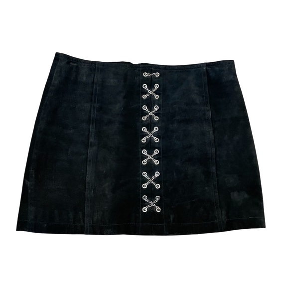 Wilsons Leather Dresses & Skirts - Wilson’s Leather Maxima Y2K Chain Lace Up Goth Biker mini skirt